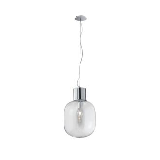 Netlighting FELLINS Globe Pendant Ceiling Light Chrome 30x34.6cm in Silver | Size: 30x34.6 cm