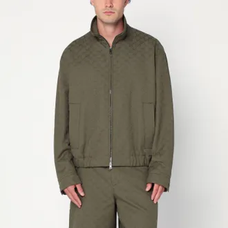 Gucci Green forest bomber in GG fabric
