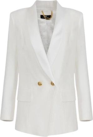 Elisabetta Franchi Blazers - Dames - Blazers - Wit - L - Satijn - Jassen