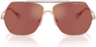 Michael Kors Denver 58mm Pilot Sunglasses in Rose Gold /Wine Mirror at Nordstrom