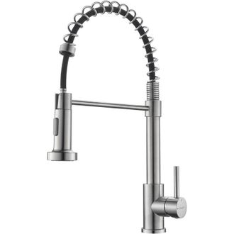 OEM Grifo De Cocina Extra&iacute;ble - Acero Inoxidable 304, Giratorio 360&deg;, 2 Modos De Agua (chorro/flujo), Manguera De 40 Cm, Instalaci&oacute;n R&aacute;pida, Monomando