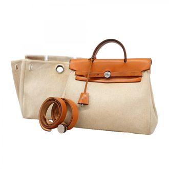 Herm&egrave;s Natural Toile H Backpack (Pre-Owned)