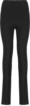 Pinko Zwarte Viscose Broek met Ritssluiting - Dames - Skinny broeken - Zwart - 2XS - Broeken
