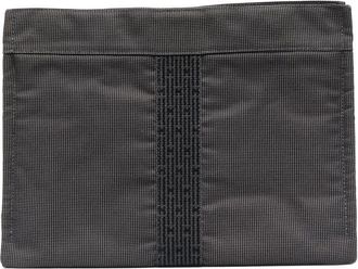 Hermès 2000s pre-owned Fourre Tout Herline clutch - unisex - Polyester/Polyamide - One Size - Black