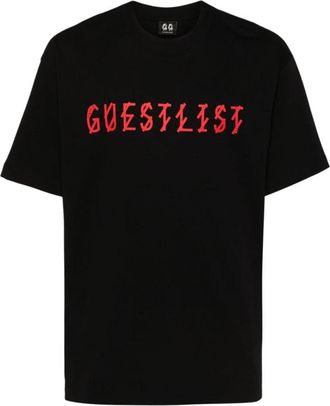 44 Label Group Gastenlijst T-shirt - Heren - T-shirts - Zwart - M - Katoen - Tops