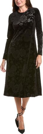 Johnny Was Embossed Stretch Velvet Midi Dress
