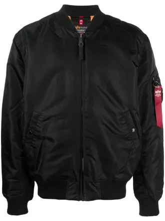Alpha Industries embroidered-design bomber jacket - Black
