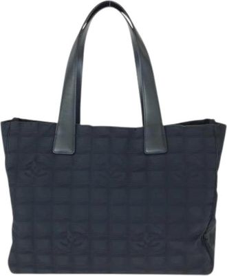 Chanel Pre-owned Tote Bags, female, Black, Size: ONE SIZE Pre-owned Vintage Nylon Tote