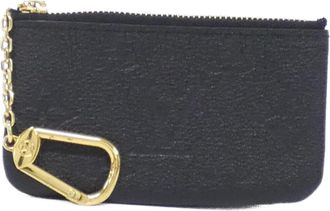 Louis Vuitton Black Leather Coin Purse/Coin Case (Pre-Owned)