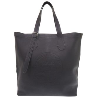 Dunhill Navy Leather Tote Bag (Pre-Owned)