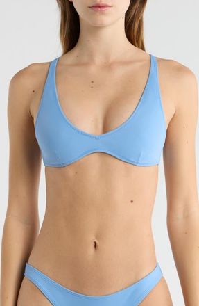 PacSun Carmen Bralette BIkini Top in Blue at Nordstrom, Size X-Small