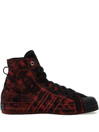 Yohji Yamamoto Nizza Hi tie-dye high-top sneakers - Black