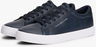 Tommy Hilfiger Mens Metallic Logo Pebbled Court Sneaker - Navy - US 10.5 / EU 43.5
