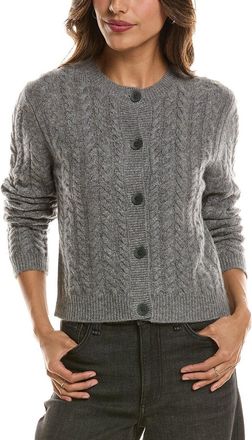 Fort&eacute; Cashmere Cable Crewneck 100% Cashmere Cardigan