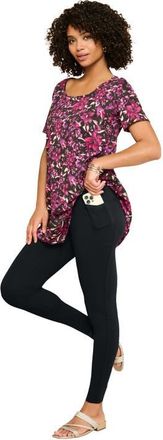 Roaman's Side Pocket Essential Legging in Black at Nordstrom, Size 24
