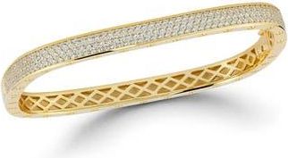 Chloe and Madison Pav&eacute; Square Bangle Bracelet in Gold at Nordstrom Rack