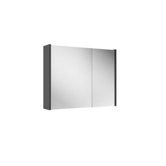Saniclass Prime Spiegelkast - 80x63x16cm - inclusief zijpanelen - mat antraciet