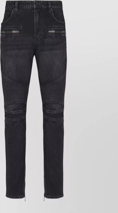 Balmain straight trousers nylon silk belt loops