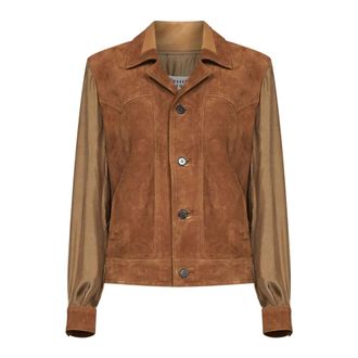 Maison Margiela Dames, Jassen, Bruin, Maat: XS Leer