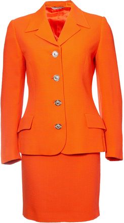 Versace Gianni Versace Couture Orange blazer and skirt