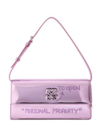 Off-white Jitney 1.0 embossed shoulder Bag - women - Polyester/Polyester/Polyurethane - OS - Pink