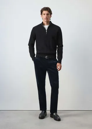 Mango Pantaloni velluto a coste slim-fit navy - Uomo - 44 - MANGO MAN