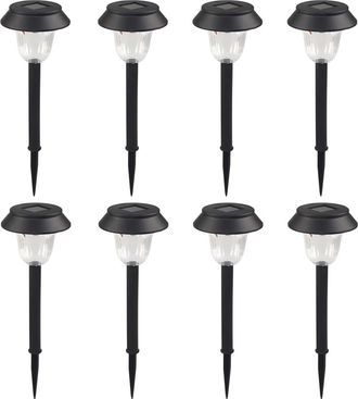 OEM Juego De 8 Luces Solares Led Blancas Para Jard&iacute;n, Ideales Para Caminos, Decoraci&oacute;n E Iluminaci&oacute;n Paisaj&iacute;stica, Perfectas Para Patios, C&eacute;spedes Y Jardi