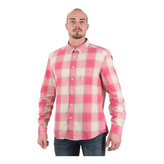 Drykorn Geruit Cr&egrave;me Roze Overhemd - Heren - Casual Overhemden - Rood - S - Overhemden