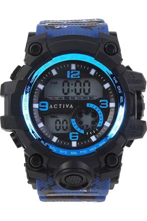 Invicta Activa Digital ACW435-003 Heren Horloge - Quartz Uurwerk - Plastic met blauwe Wijzerplaat - 54mm