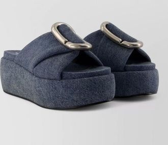 Marc Jacobs cotton platform mules