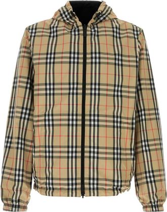 Burberry Beige Check Hood Jacket
