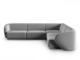 CXL by Christian Lacroix Sof&aacute; esquinero modular reversible 6 plazas de terciopelo gris