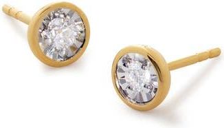 Monica Vinader Essential Lab-Grown Diamond Solitaire Stud Earrings in 18K Gold Vermeil at Nordstrom Rack