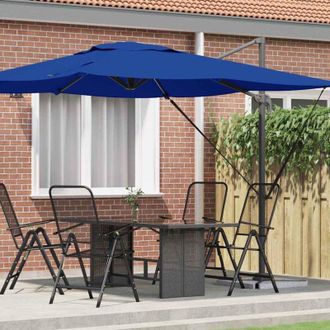 vidaXL Parasol Roma Azul 286 X 285 X 265 Cm Poli&eacute;ster, Aluminio Vidaxl