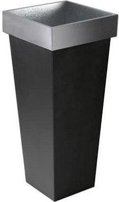 PRIMROSE Zinc Galvanised Tall Flared Square Outdoor Garden Planter 116cm