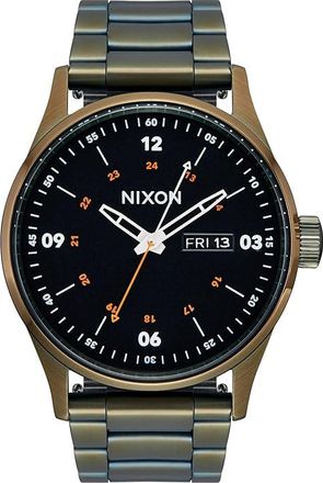 Nixon Sentry Stainless Steel Mens Watches Dark Olive/Black, Stainless Steel/Steel