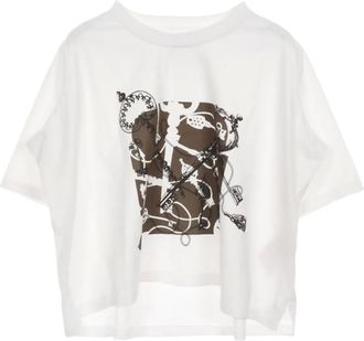 Herm&egrave;s T-shirt con stampa anni 2020 - Bianco