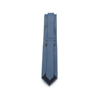 Tom Ford Silk Houndstooth Necktie - Blue