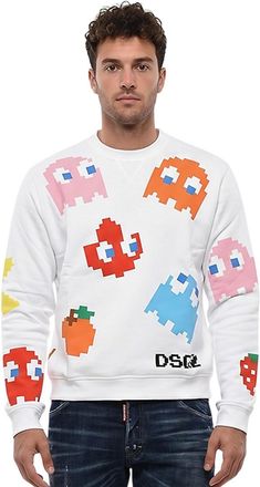 Dsquared2 White Graphic Sweatshirt