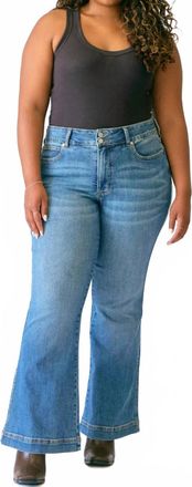 Judy Blue Womens High-Rise Flare Jeans - Petite In Blue