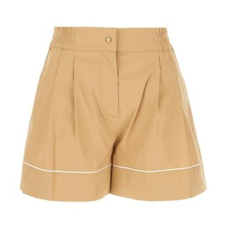 Moncler Dames, Korte broeken, Beige, Maat: 2XS Katoen