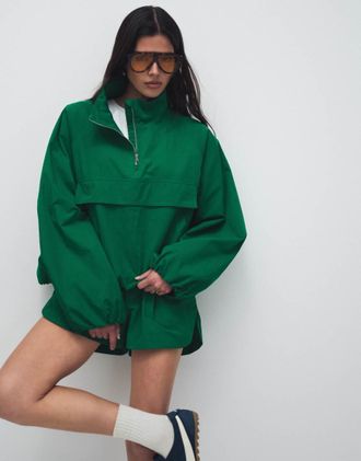 Asos Giacca sportiva oversize verde acceso effetto carta