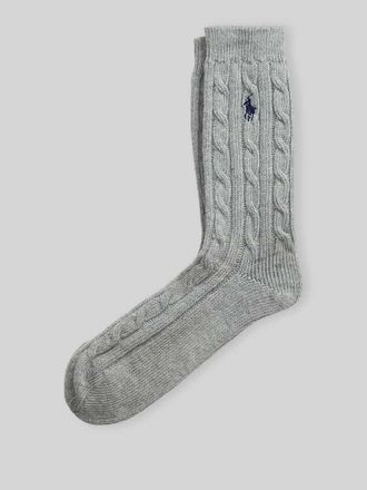 Polo Ralph Lauren Socken aus Baumwoll-Mix mit Logo-Stitching in Hellgrau, Gr&ouml;&szlig;e 1