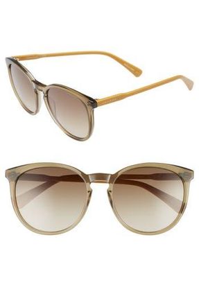 Longchamp 56mm Round Sunglasses in Military/ochre at Nordstrom Rack