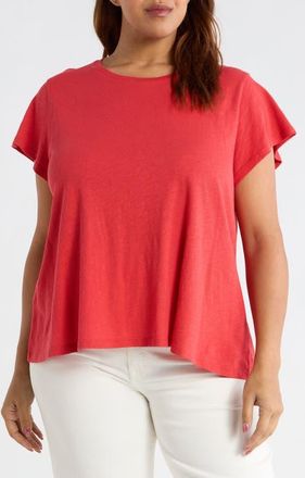 Eileen Fisher Crewneck Organic Cotton T-Shirt in Grenadine at Nordstrom, Size 1 X