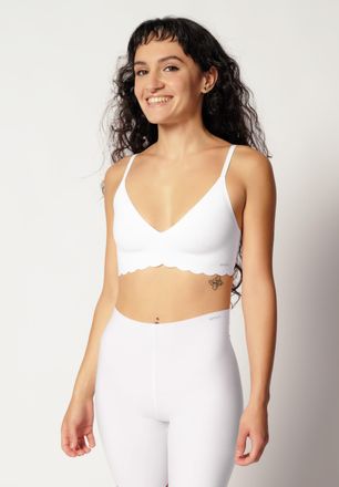 Skiny Soft-BH SKINY Micro Essentials, Damen, Gr. 36, Cup A/B, weiss (wei&szlig;), Obermaterial: 72% Polyamid, 28% Elasthan, unifarben, normal, BHs Soft-BH, heraus