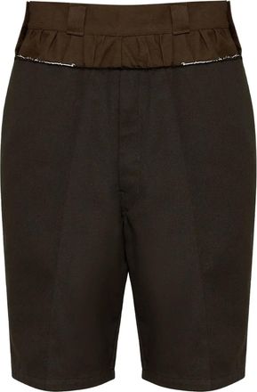 Maison Margiela Shorts con design a strati - Marrone