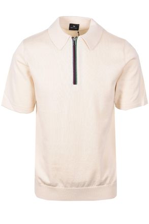 Paul Smith Mens SWEATER SS POLO WHITE Cotton - Size X-Large