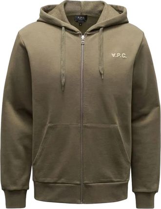 A.P.C. Matthias Pullover Sweater - Heren - Vesten met rits - Groen - XL - Hoodies & sweatvesten