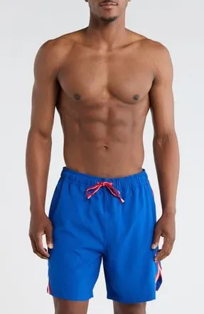 Champion Stripe Tape Trim Swim Trunks in Blue at Nordstrom Rack, Size Xx-Large